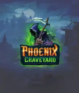 The eerie and atmospheric Phoenix Graveyard slot game interface by ELK Studios, featuring a mysterious graveyard setting. Displayed in this image is the slot's unique expanding reel feature, enhanced by its beautifully crafted symbols and gothic theme. The design reflects the game's mythological story of resurrection, making it enticing for those fascinated by legends.