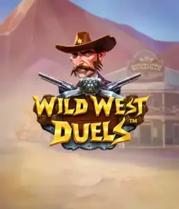  Dive into the daring world of "Wild West Duels" by Pragmatic Play, featuring a hardened gunslinger ready for a showdown. The image displays a resolute cowboy with crossed pistols, framed by a desert backdrop. His intense eyes and authentic attire highlight the theme of the Old West. The game's title is clearly displayed in a rustic font, adding to the action-packed theme. 